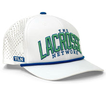 Load image into Gallery viewer, White & Blue Block Letter Hat