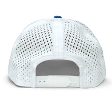 Load image into Gallery viewer, White &amp; Blue Block Letter Hat

